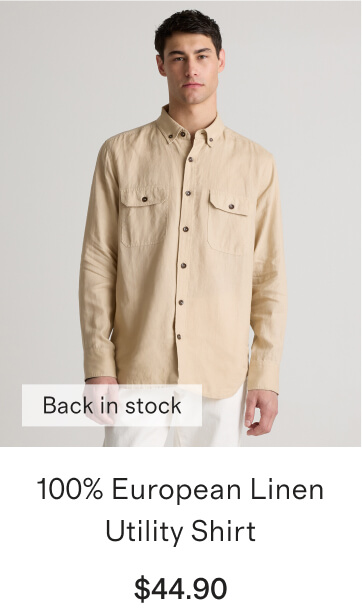 100% European Linen Utility Shirt