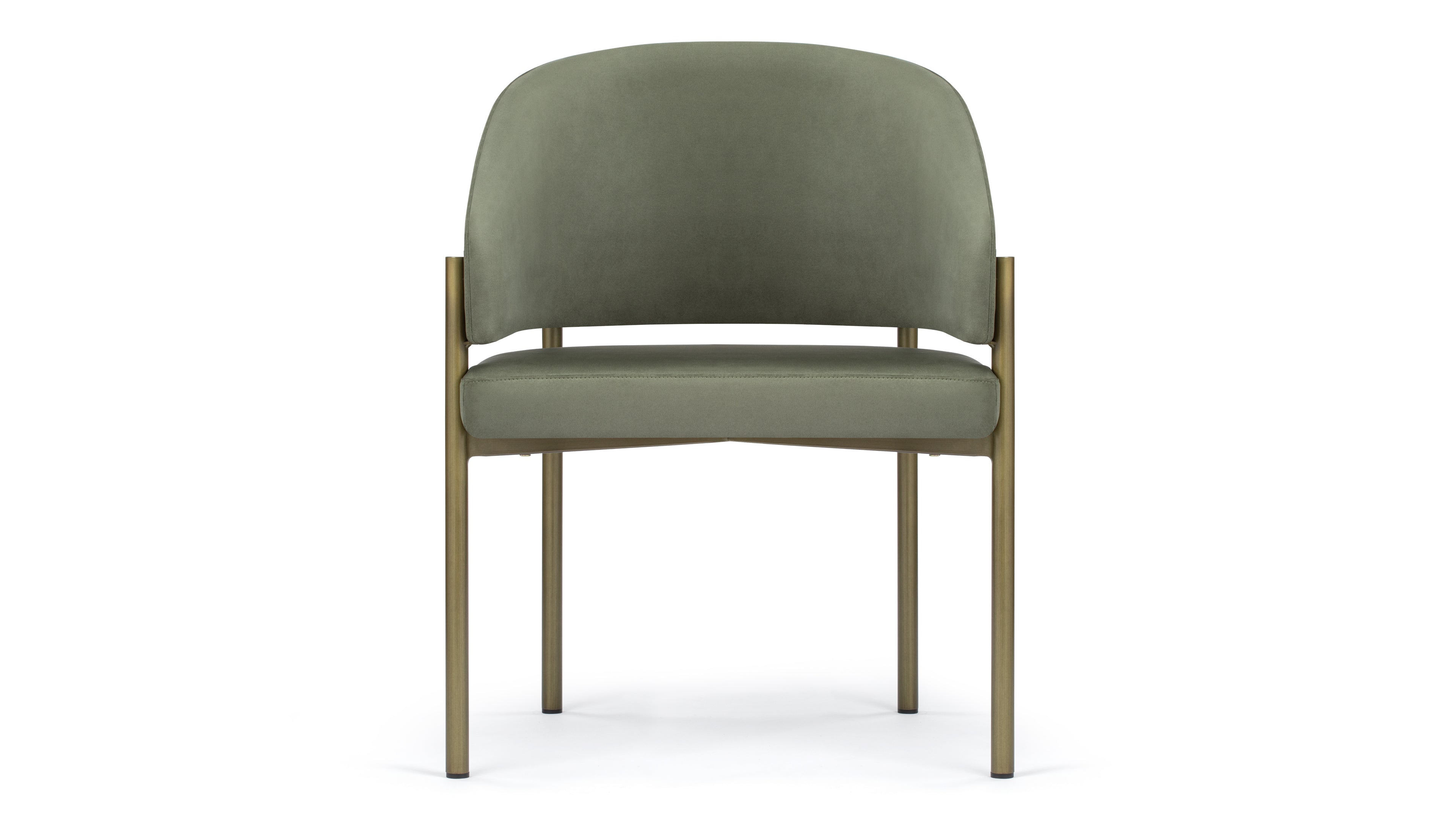 Image of Esme - Esme Dining Chair, Sage Vegan Suede and Brushed Brass