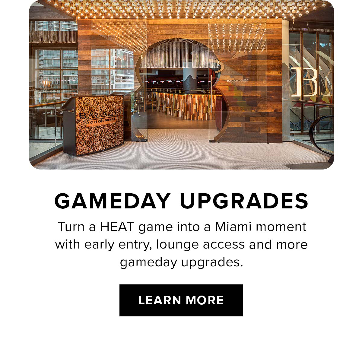 Gameday Upgrades | Learn More
