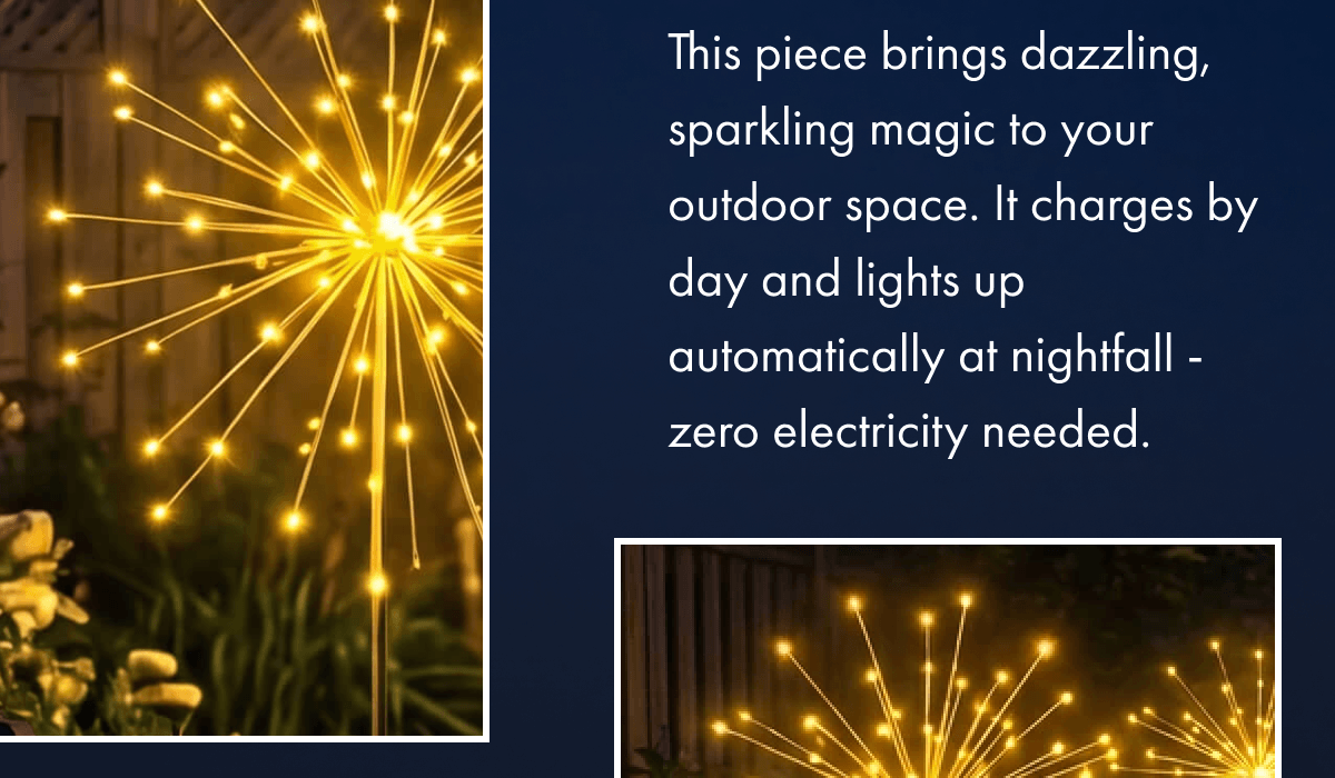 This piece brings dazzling, sparkling magic to your outdoor space.