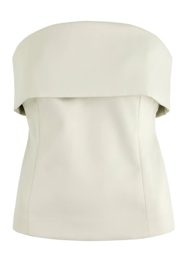 ENTIRE STUDIOS Lap off-the-shoulder satin top