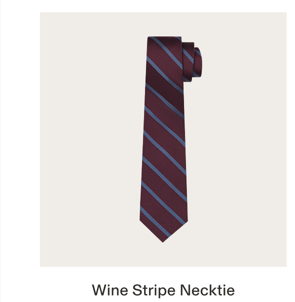 Wine Stripe Necktie