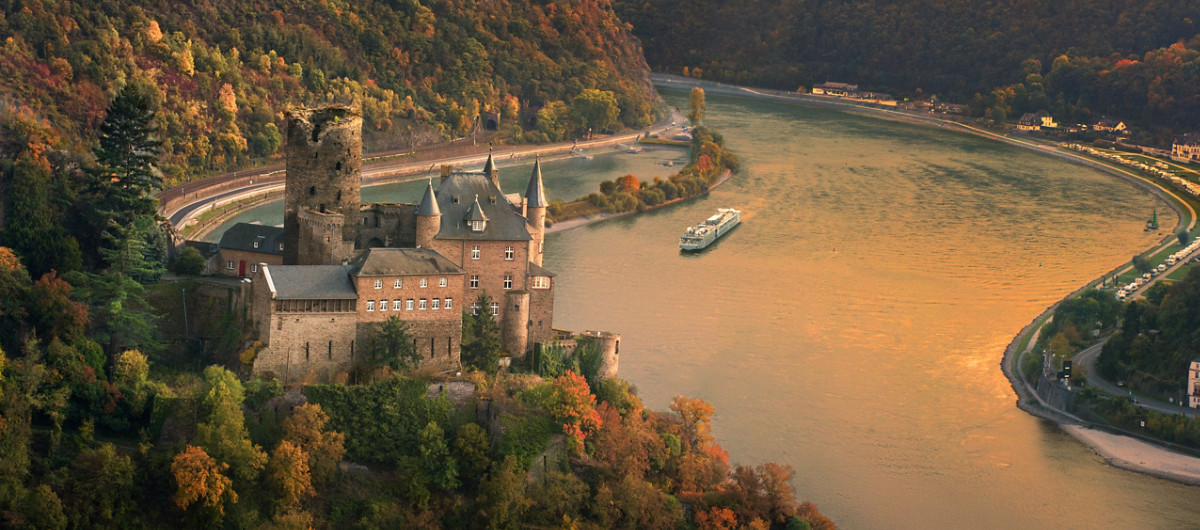 Longship Katz Castle Rhine River Valley