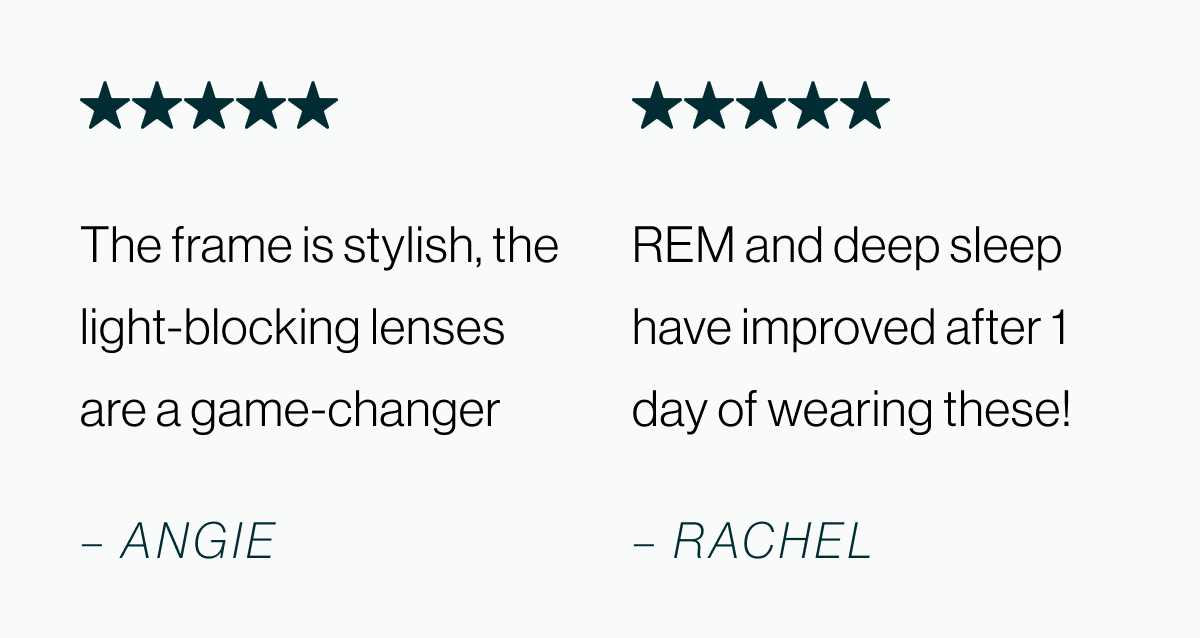 The frame is stylish, the light-blocking lenses are a game-changer