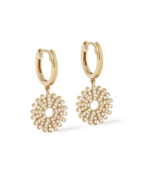 Rising Sun Huggie Earrings