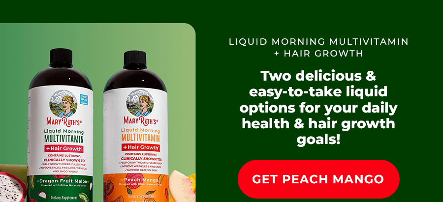 Liquid Morning Multivitamin + Hair Growth Peach Mango
