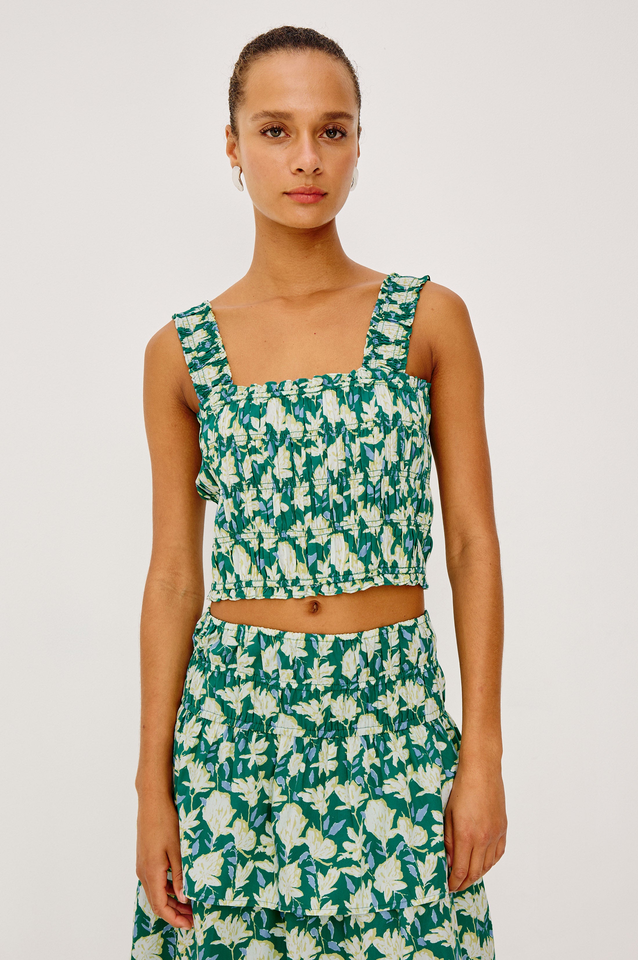 Image of QUINN TOP - GREEN MAYFLOWER