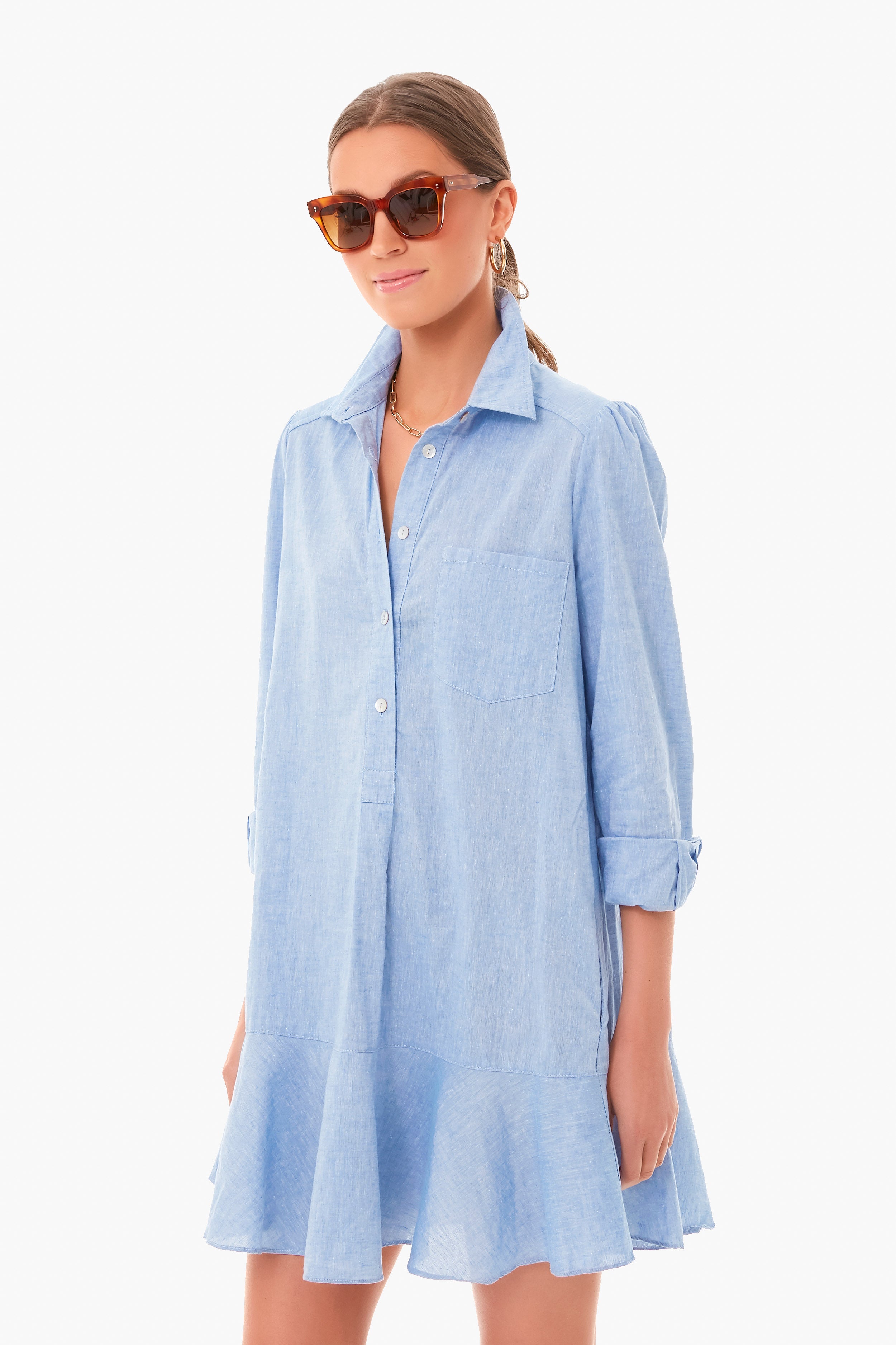 Image of Chambray Callahan Shirt Dress