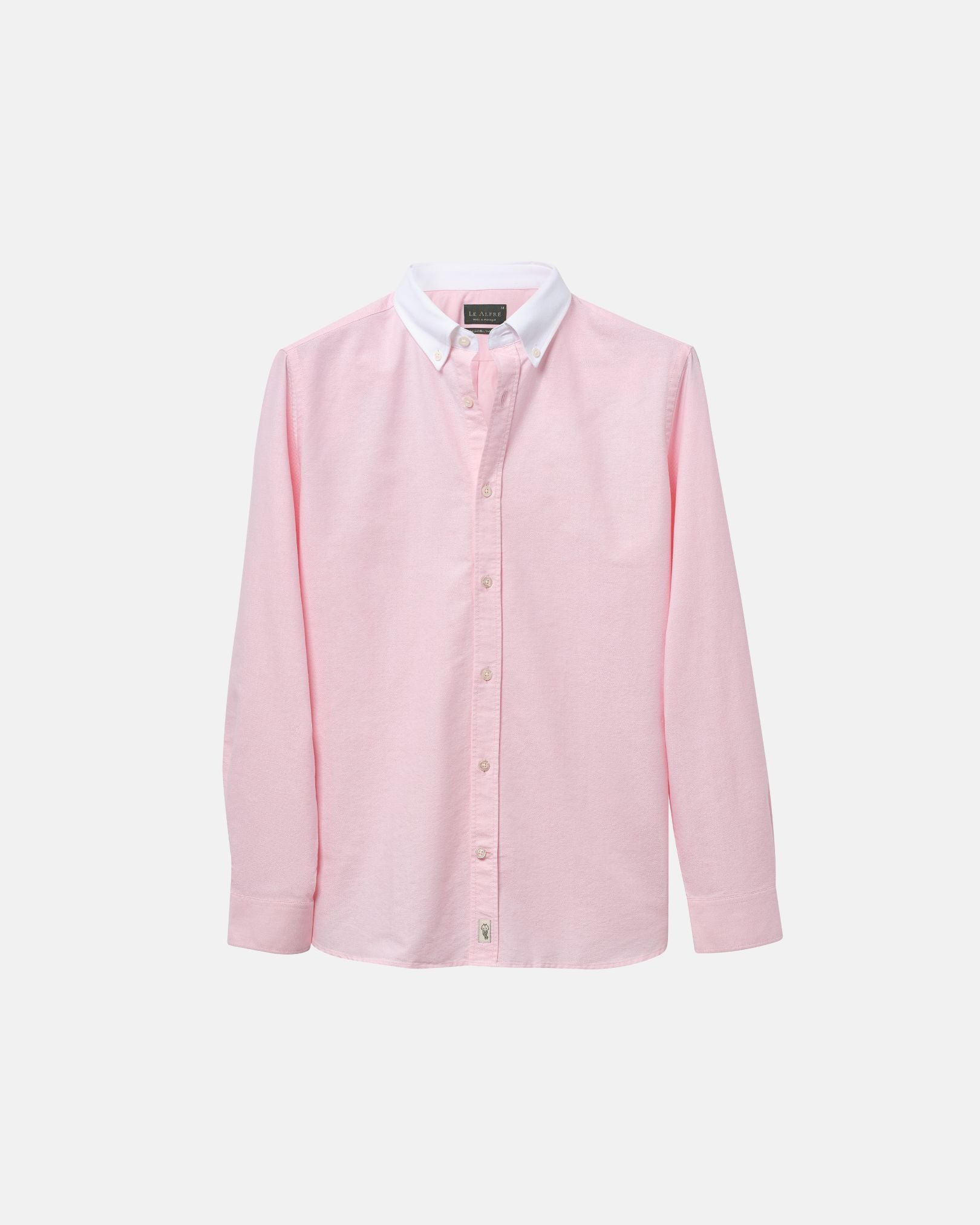 Image of 'Le Original' Pink Contrast Collar Oxford Shirt