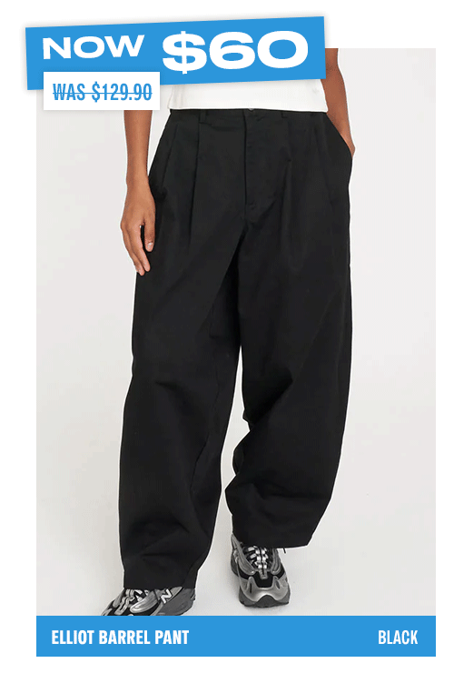 ELLIOT BARREL PANT BLACK