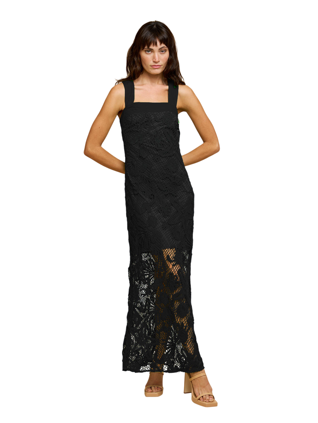 Image of Krystina Aquatic Crochet Maxi Dress