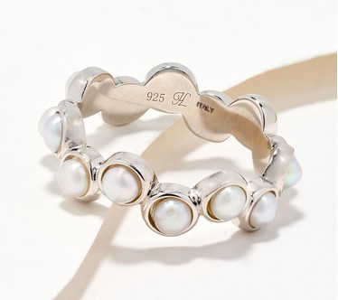 Honora Cultured Pearl Band Ring, Sterling Silver
