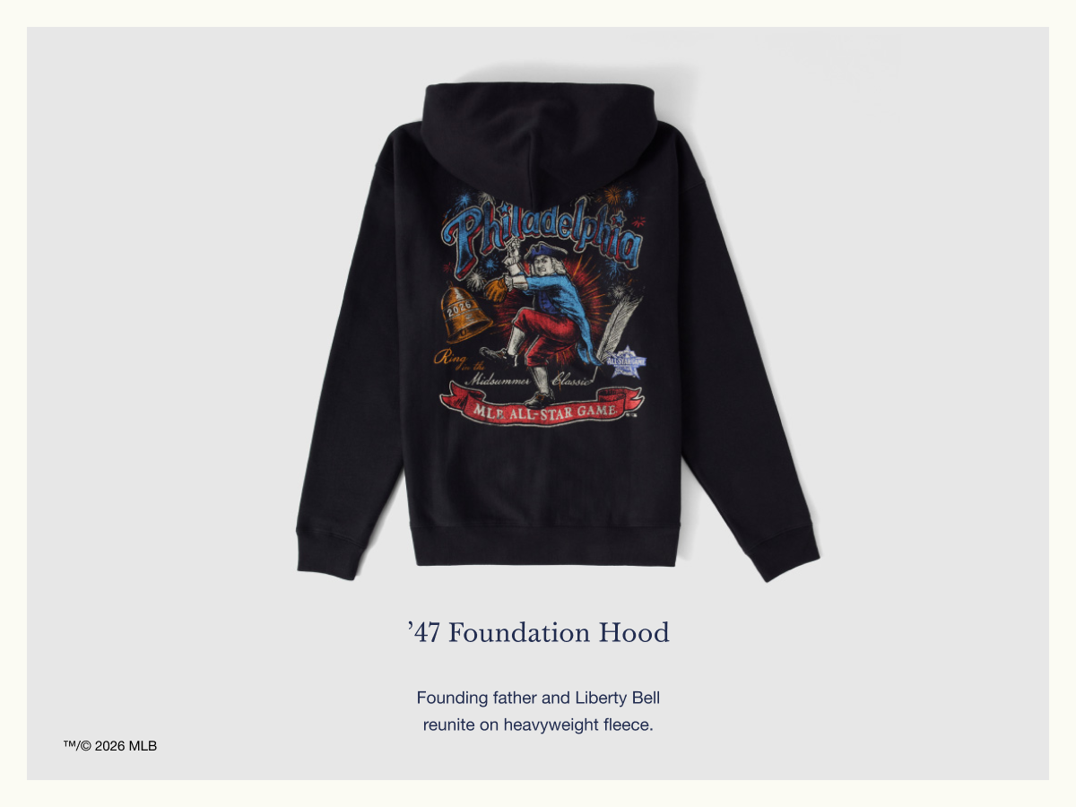 ’47 Foundation Hood - Founding father and Liberty Bell reunite on heavyweight fleece.
