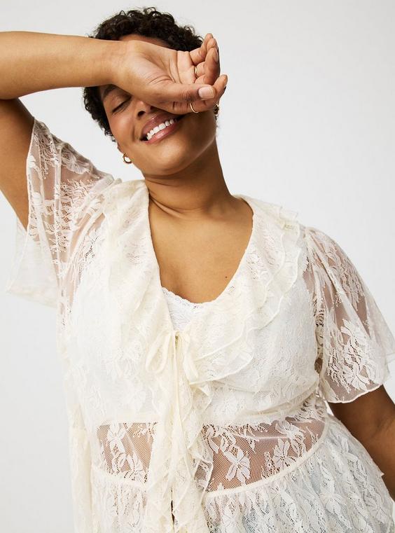 Ruffle V-Neck Blouse