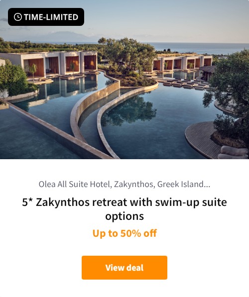 5* Zakynthos retreat with swim-up suite options