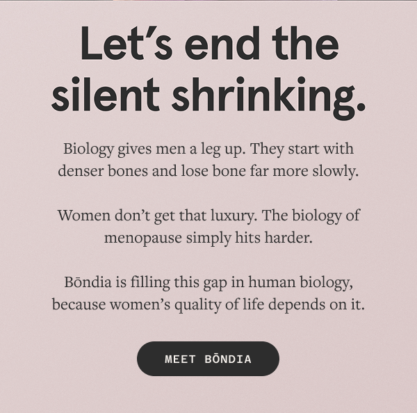 Let's end the silent shrinking of your bones