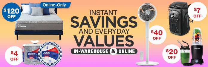 Member Only Savings in Warehouse and online
