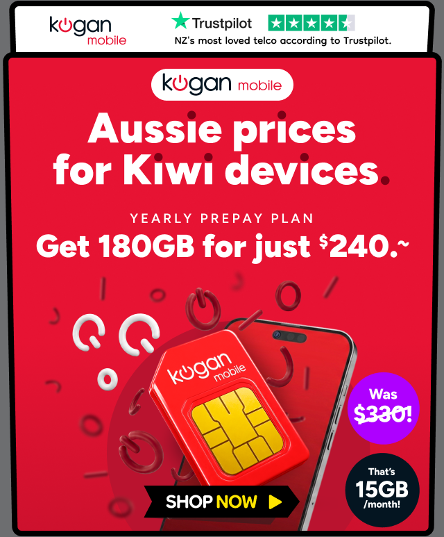 Kogan Mobile - 180GB for $240 ~