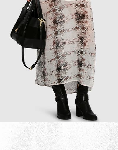 Heart On Fire Snake Print Kaftan - Chocolate