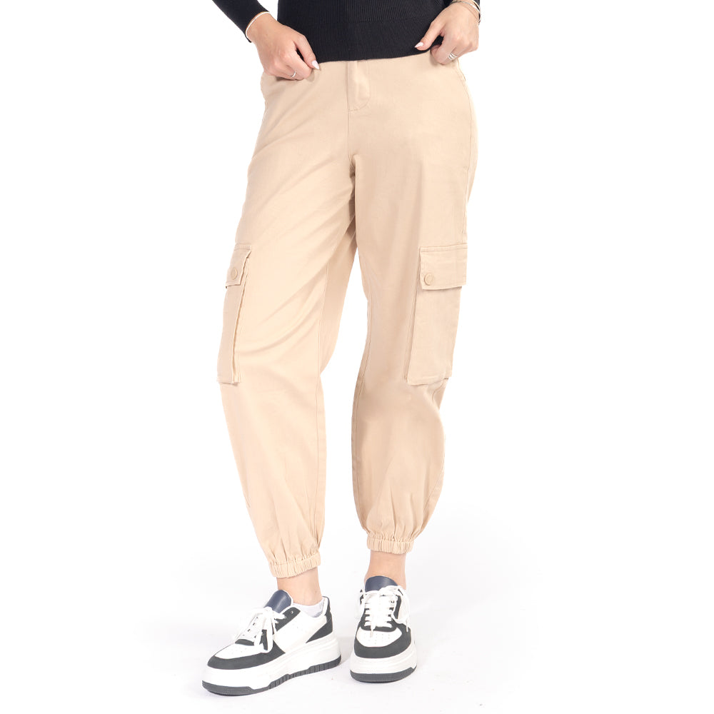 Pantalón Jogger Cargo-BEIGE / M