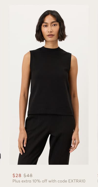 Organic Airplane Mock Neck Shell