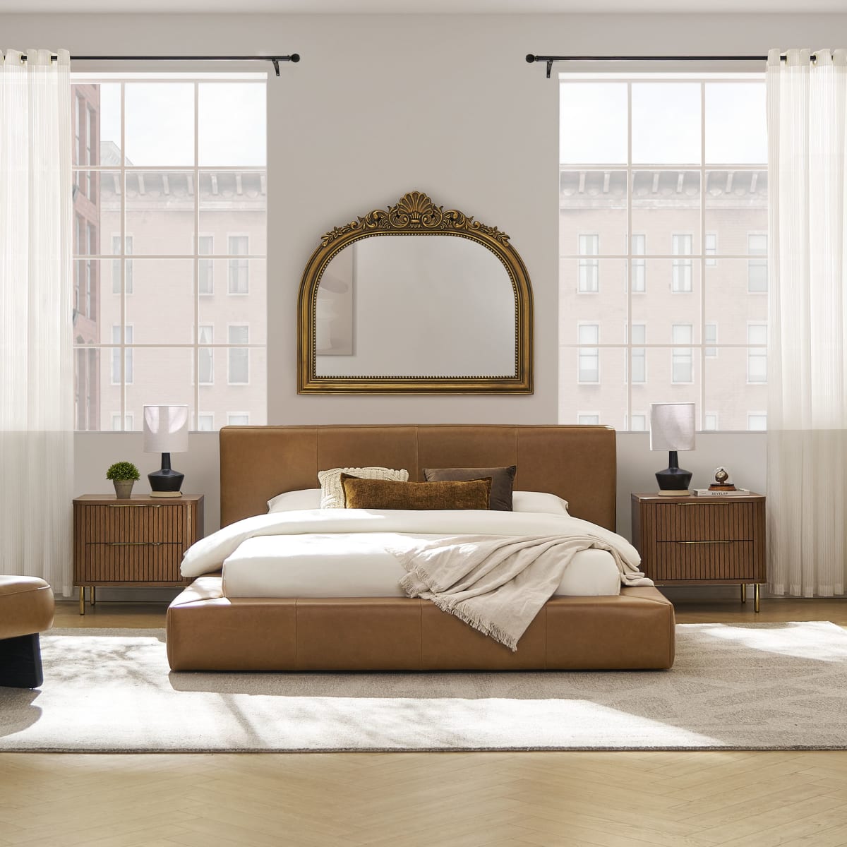 Image of Dawson Leather Bed