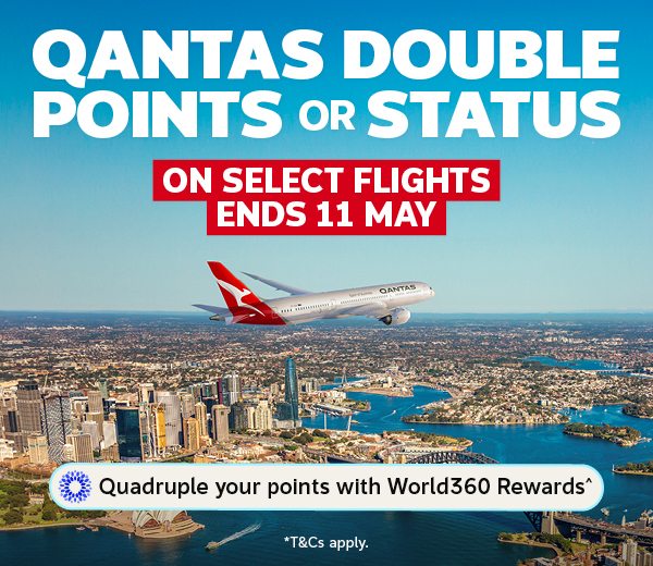 QANTAS DOUBLE POINTS OR STATUS OFFER^