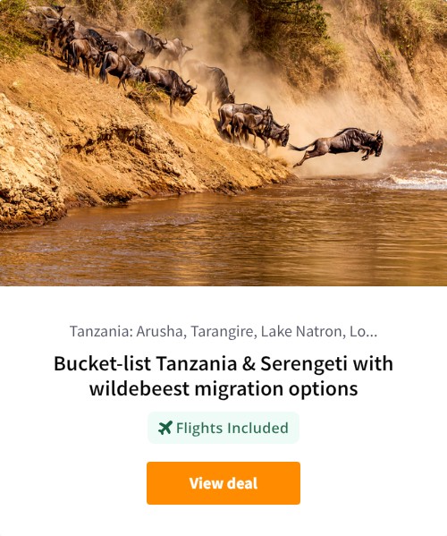 Bucket-list Tanzania &amp; Serengeti with wildebeest migration options