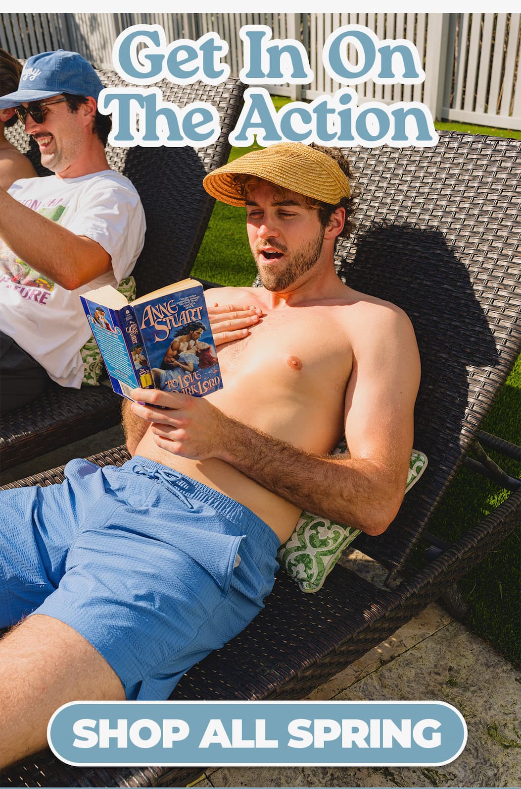 Get In On The Action [IMG of man reading romance novel]