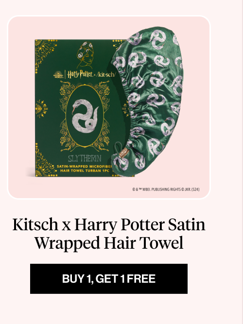 Kitsch x Harry Potter Satin Wrapped Hair Towel