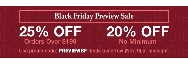 Black Friday Preview Sale