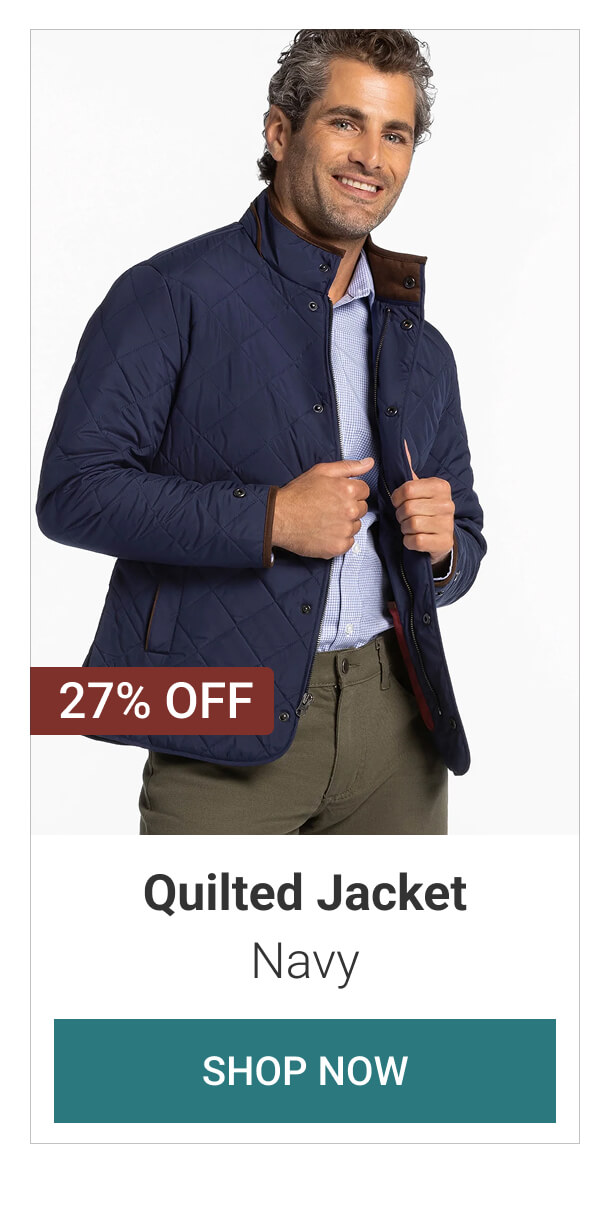 Navy Quilted Jacket