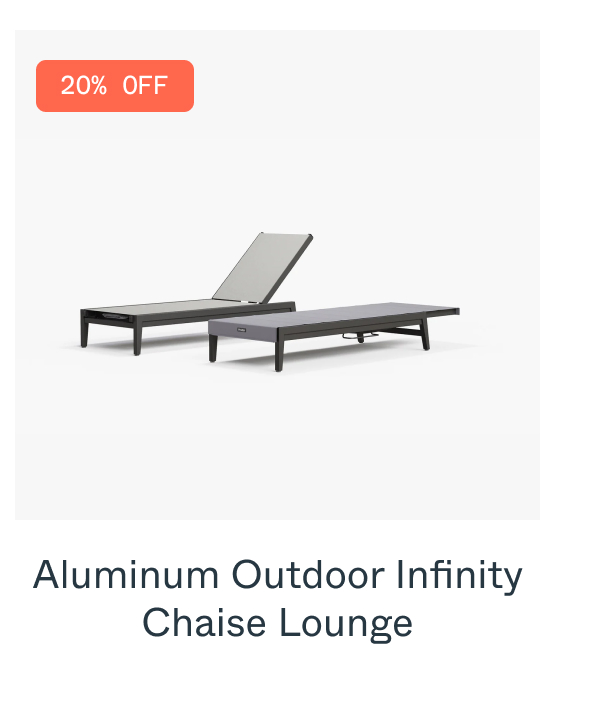 Aluminum Outdoor Infinity Chaise Lounge