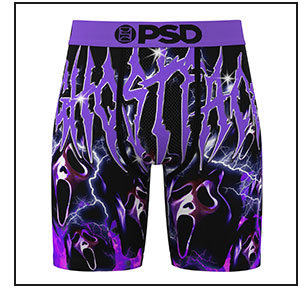 PSD Purple Ghost Face Boxer Briefs