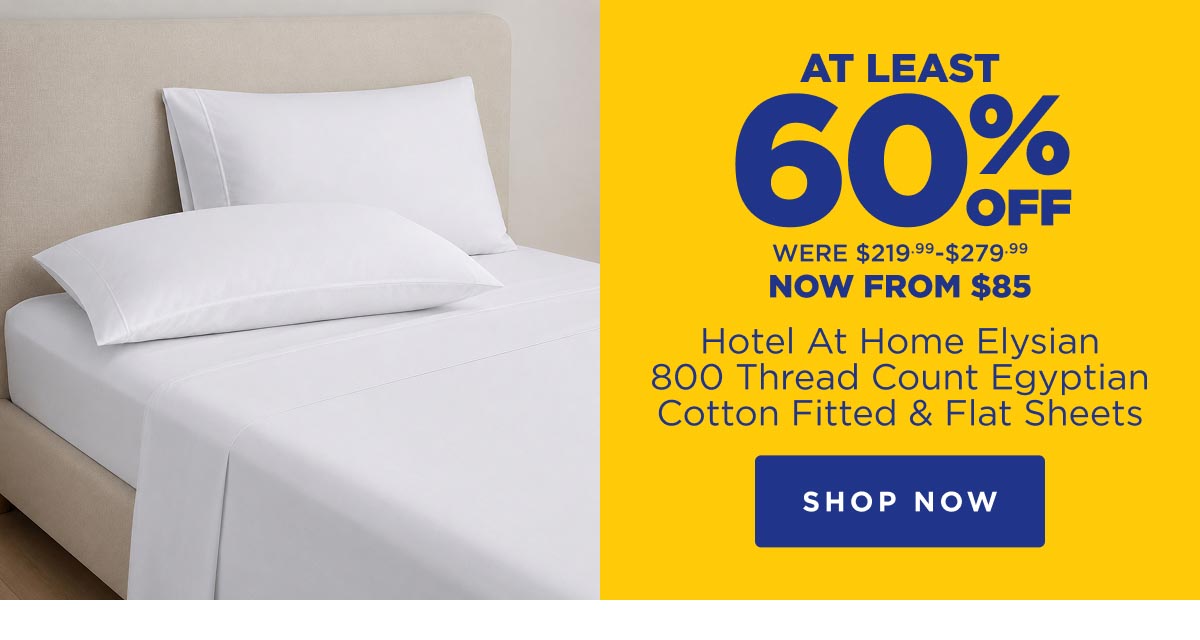 Hotel At Home Elysian 800 Thread Count Egyptian Cotton Fitted & Flat Sheets