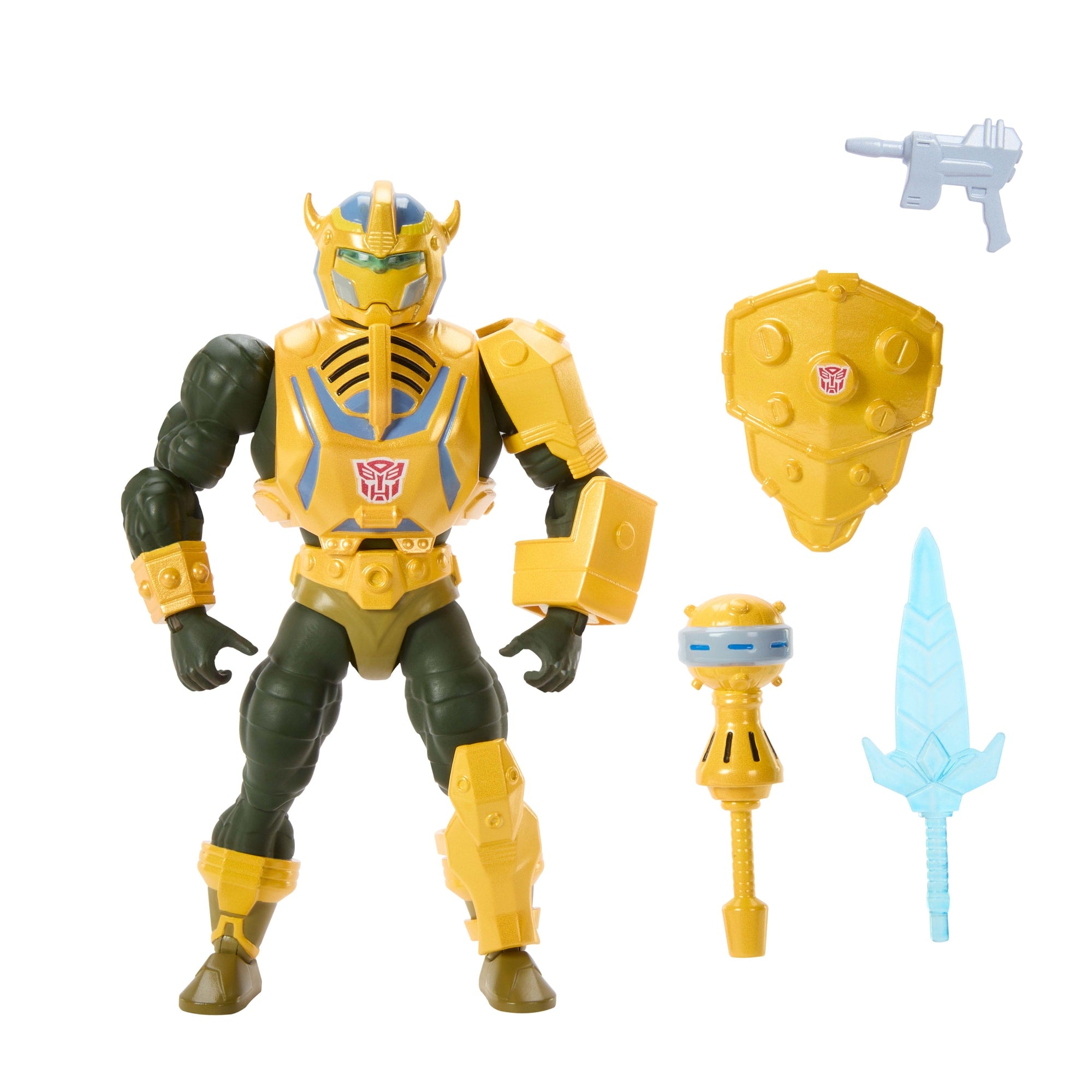 Image of MOTU Origins x Transformers Bumblebee Armor Man-At-Arms Figure 
