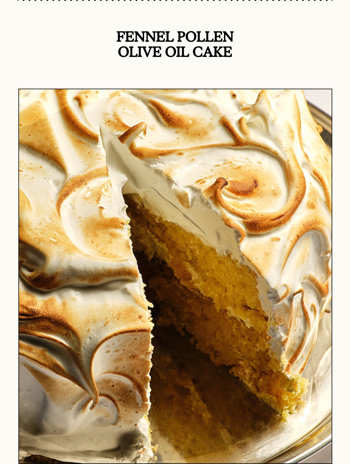 Fennel Pollen Olive Oil Cake