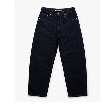 Women's Barrel Jeans Rinse Denim
