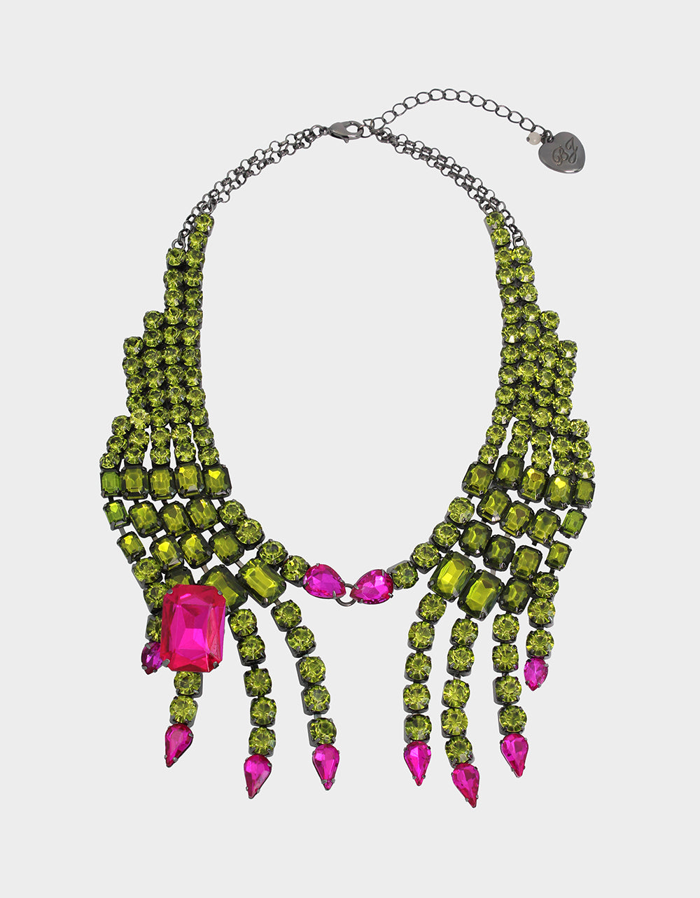 Image of RICH WITCH BIB NECKLACE GREEN
