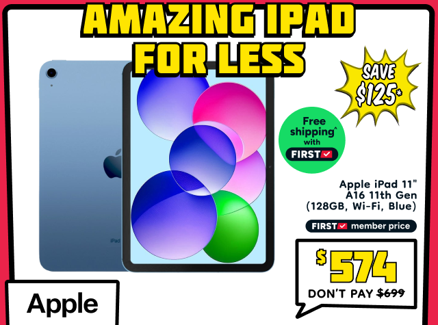 Apple iPad 11" A16 11th Gen (128GB, Wi-Fi, Blue)