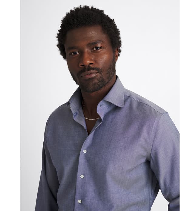 Reda Slate Chambray Merino Wool