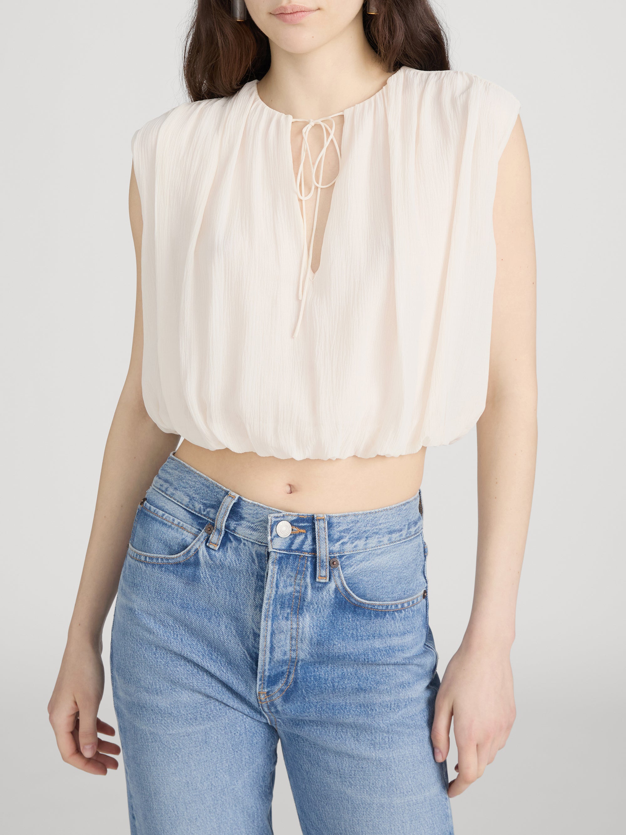 THE WAVE TOP IN CREAM