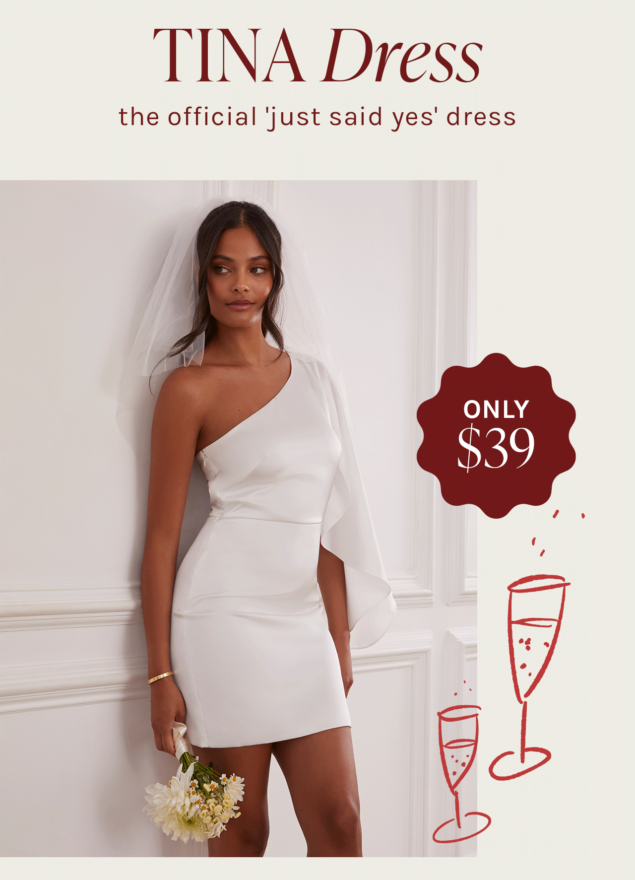 TINA Dress | the official 'just said yes' dress | ONLY $39