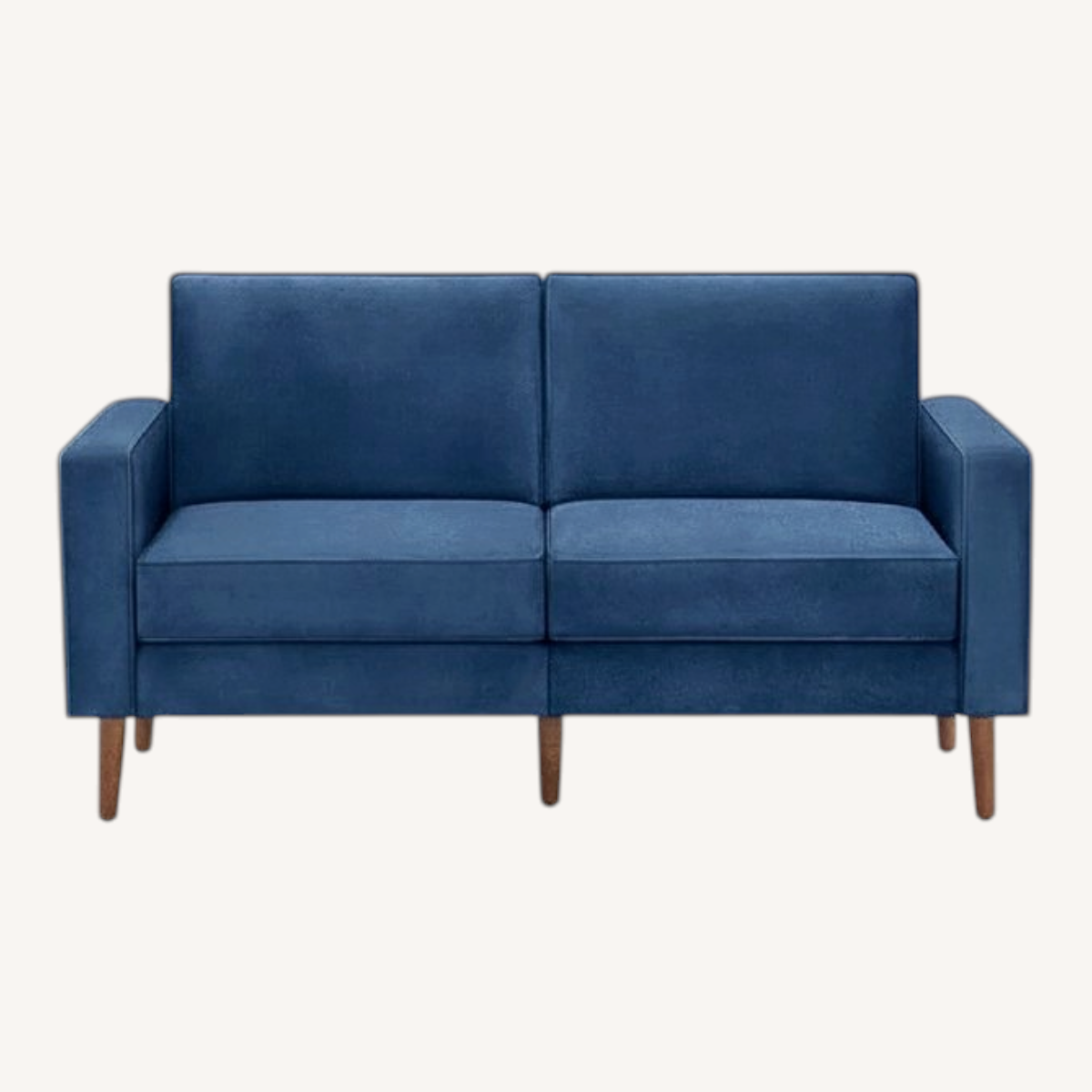 Image of Burrow Nomad Dark Gray Velvet Loveseat