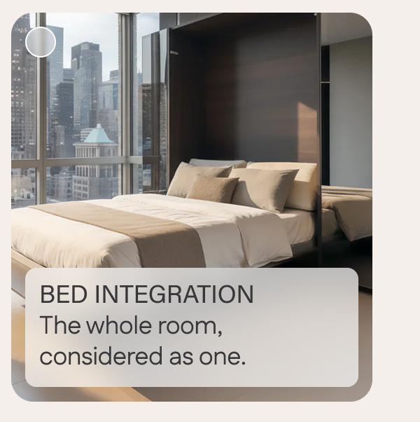 Bed Integration: The whole room, considered as one.