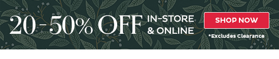 20-50% Off In-Store & Online - Shop Now (excludes clearance)