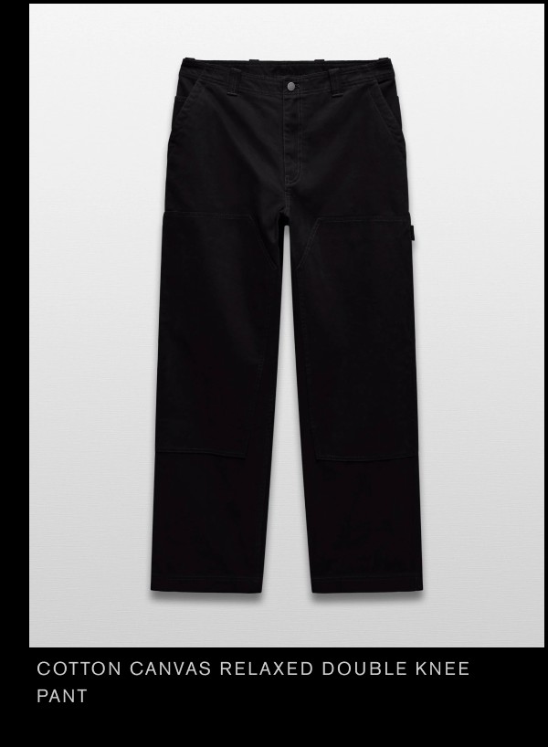 Cotton Canvas Relaxed Double Knee Pant