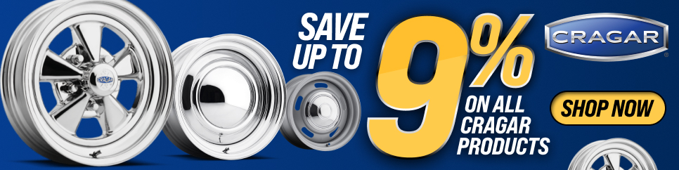 Save up to 9% on all Cragar Products