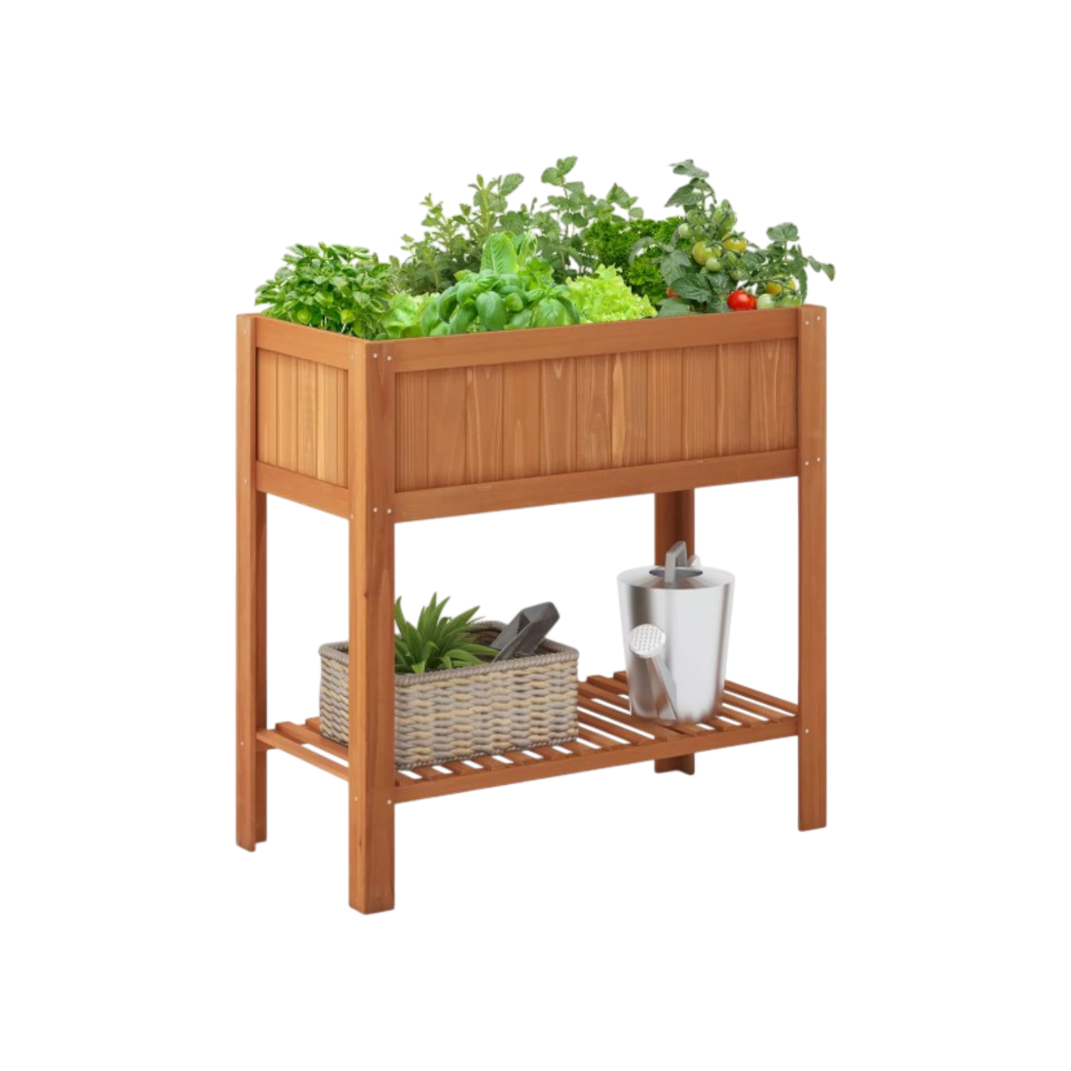 Costway Raised Wood Garden Bed