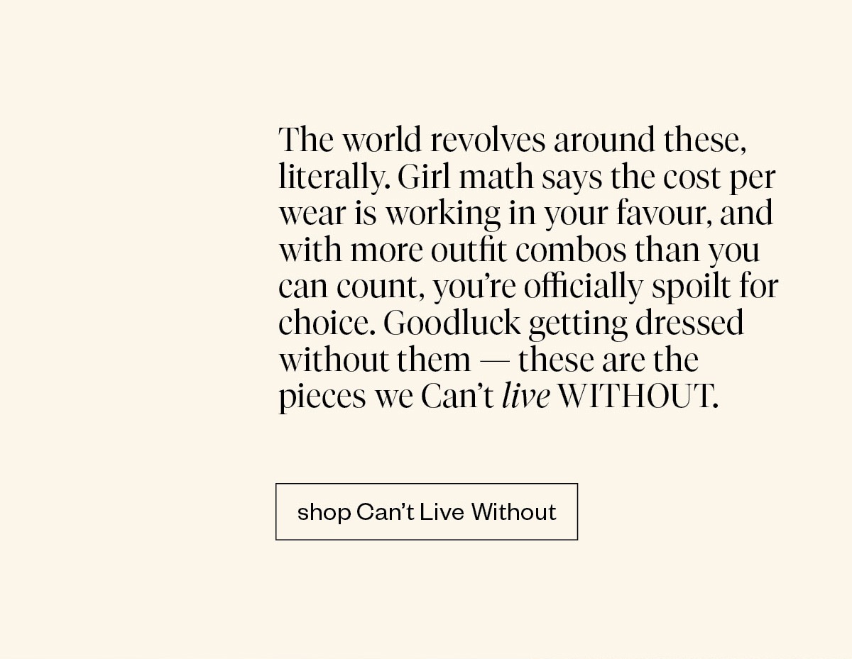 Shop Can't Live Without